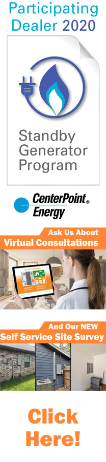 Centerpoint Energy standby generator virtual consultations and self service site survey options