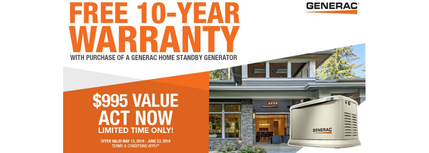 Generac to Incentivize Homeowners Who Plan Ahead with Extended Warranty