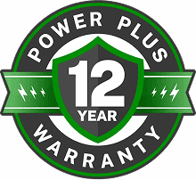 Power Plus 12 Year Warranty badge