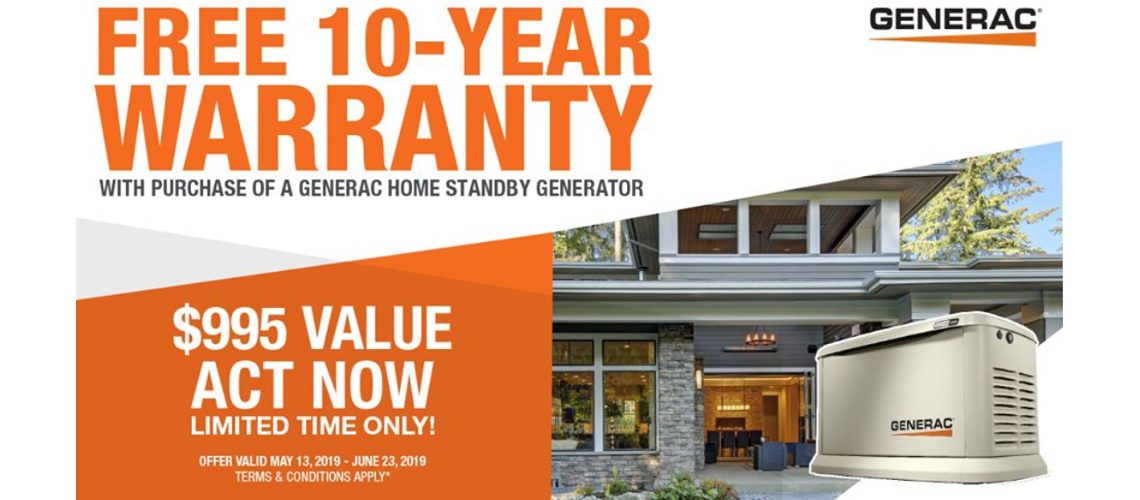 Generac to Incentivize Homeowners Who Plan Ahead with Extended Warranty